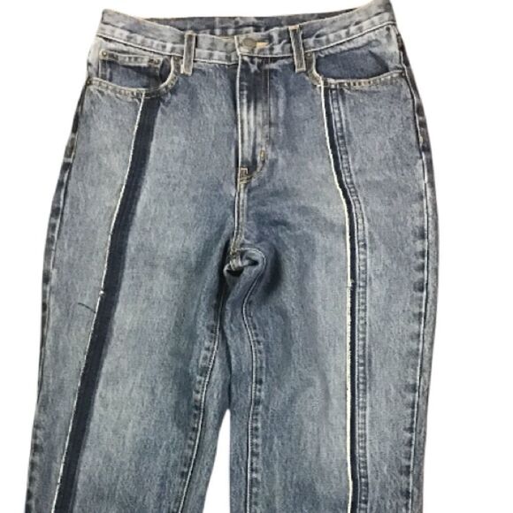 CARMAR Los Angeles Ursula Two-Toned High Waist Straight Leg Jeans size 28 - Picture 6 of 11